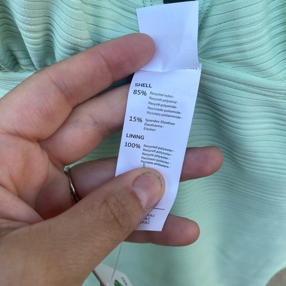 Cupshe Halter One Piece Ribbed Bathing Suit Mint Green Size Large NWT - Picture 4 of 6